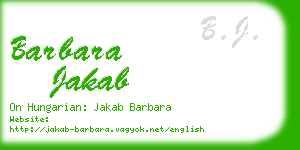 barbara jakab business card